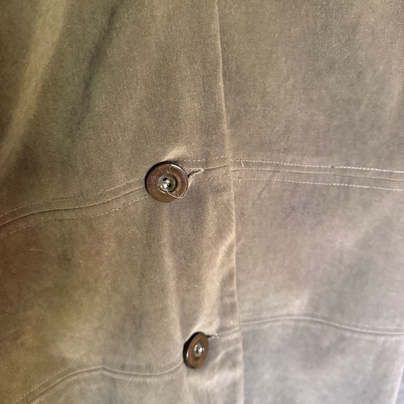 Vintage Sag Harbor Green Faux Suede Jacket - Picture 6 of 13